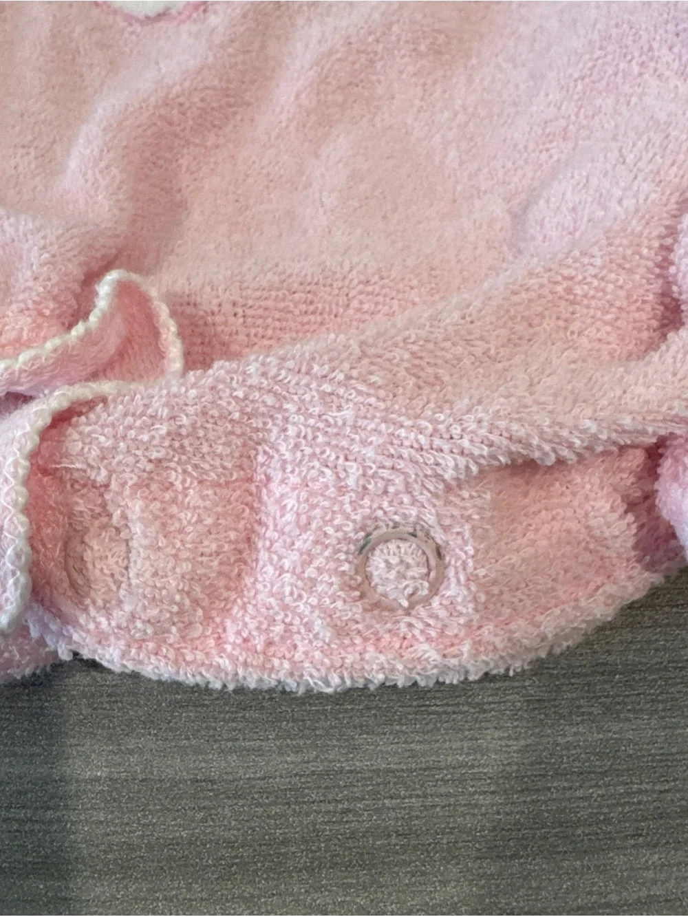 Vintage Girl Terry Cloth Pink Cat Baby Outfit Romper Cute 3-6?